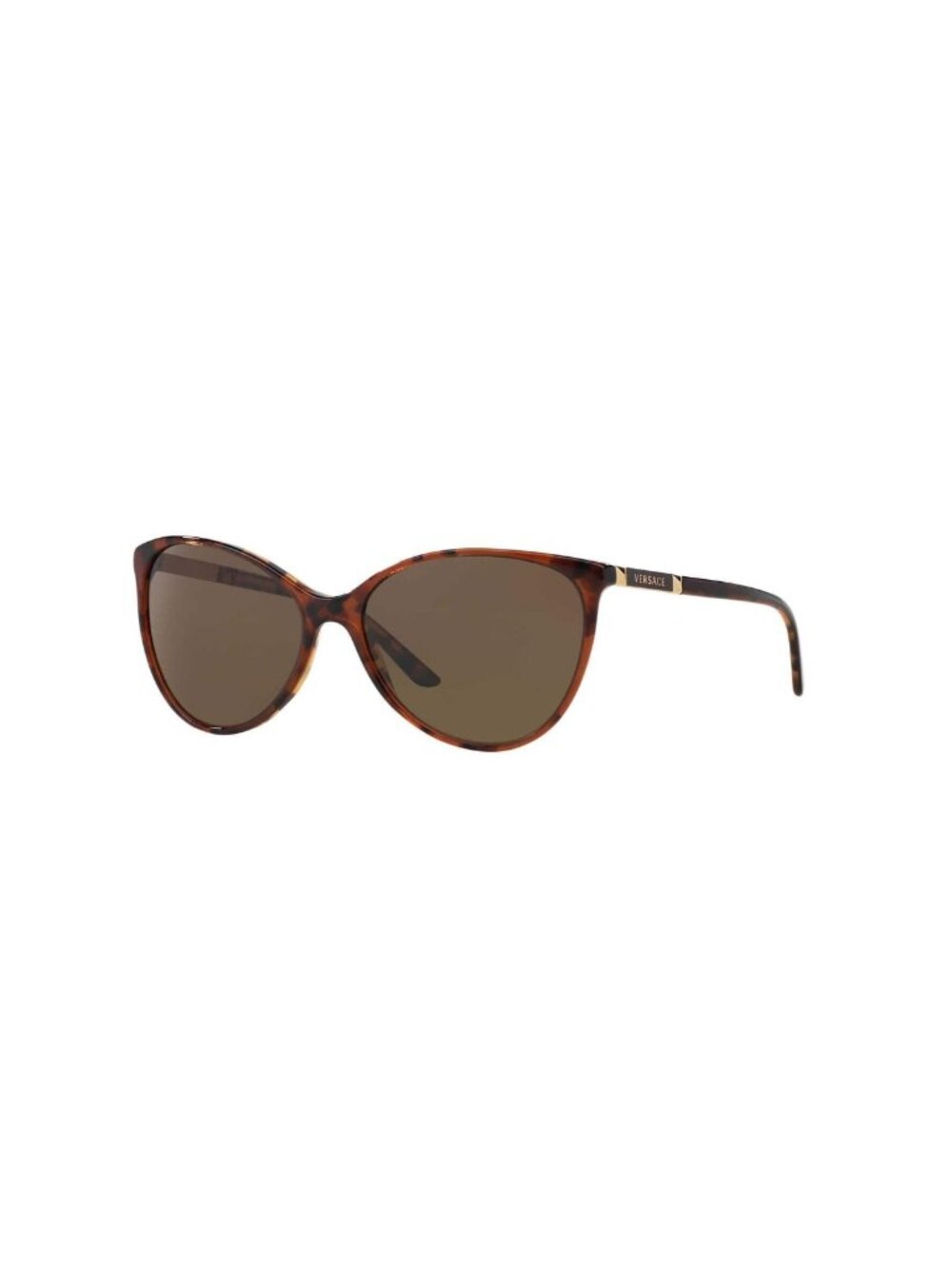 VERSACE Cateye Sunglasses VE 4260 5077/73 Amber Havana / Brown Lens